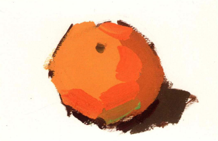 橘子色彩画法步骤图（3）