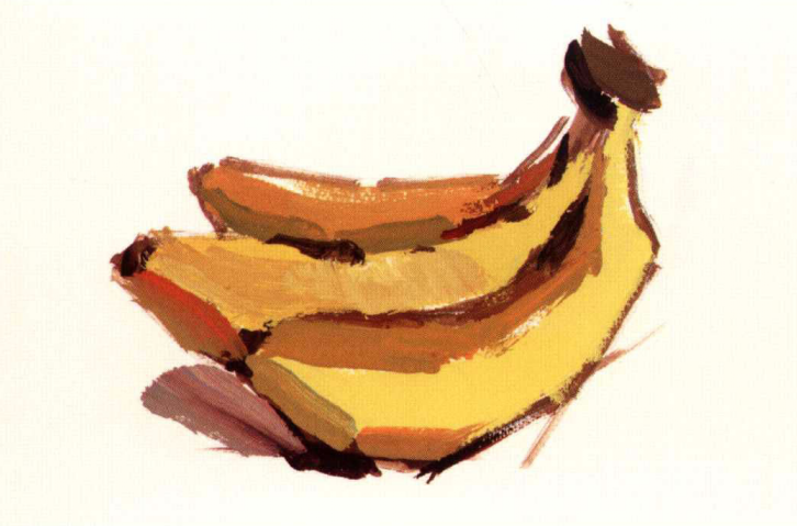 香蕉色彩画法步骤图（3）