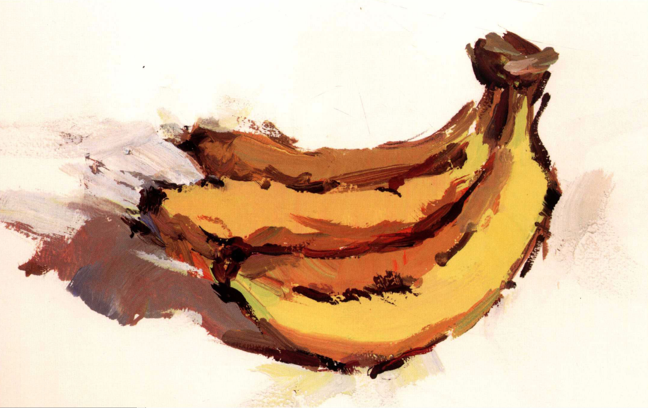 香蕉色彩画法步骤图（5）